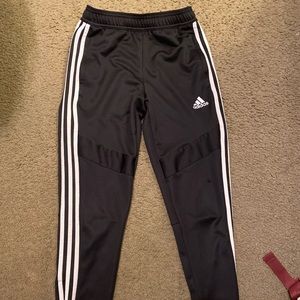 black and white adidas sweatpants